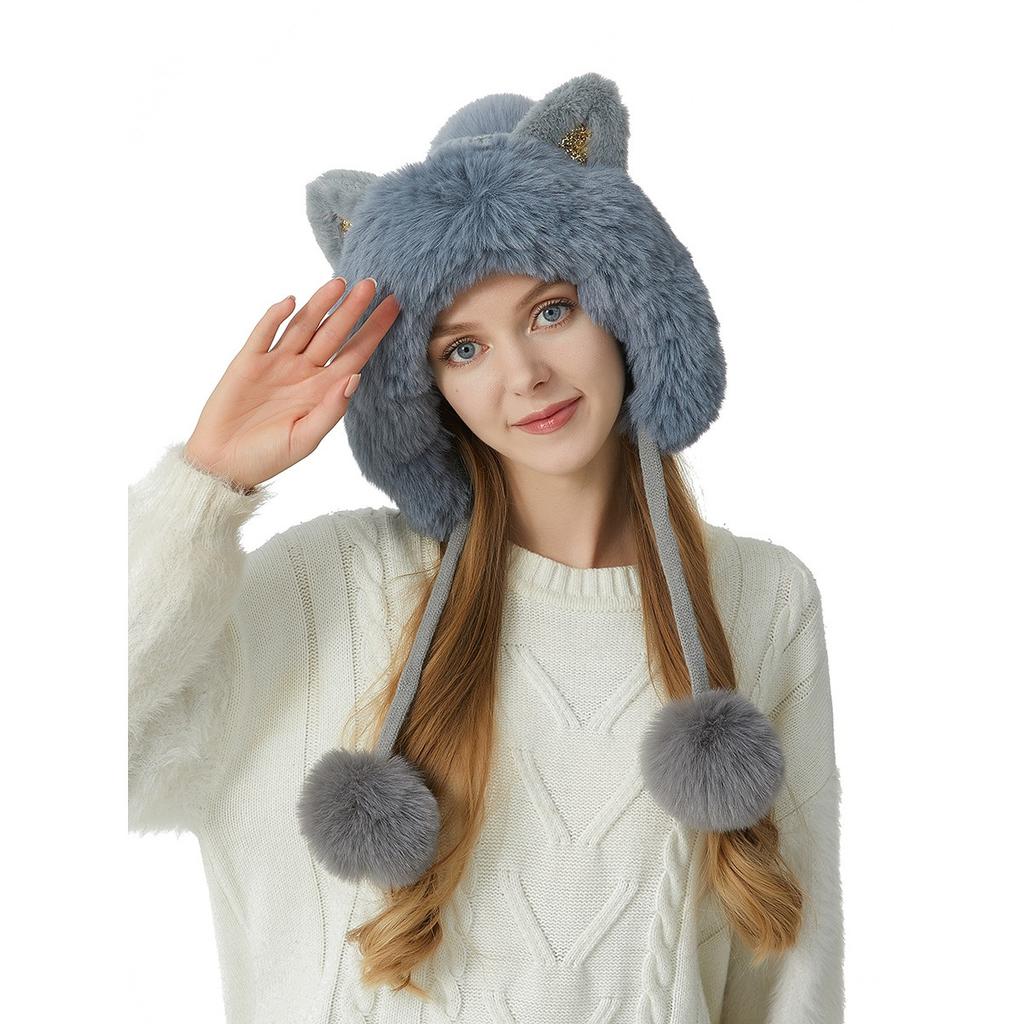 Velvet, Thickened Hat, Knitted Hat, Woolen Hat, Warm Hair, Ear Protection Hat