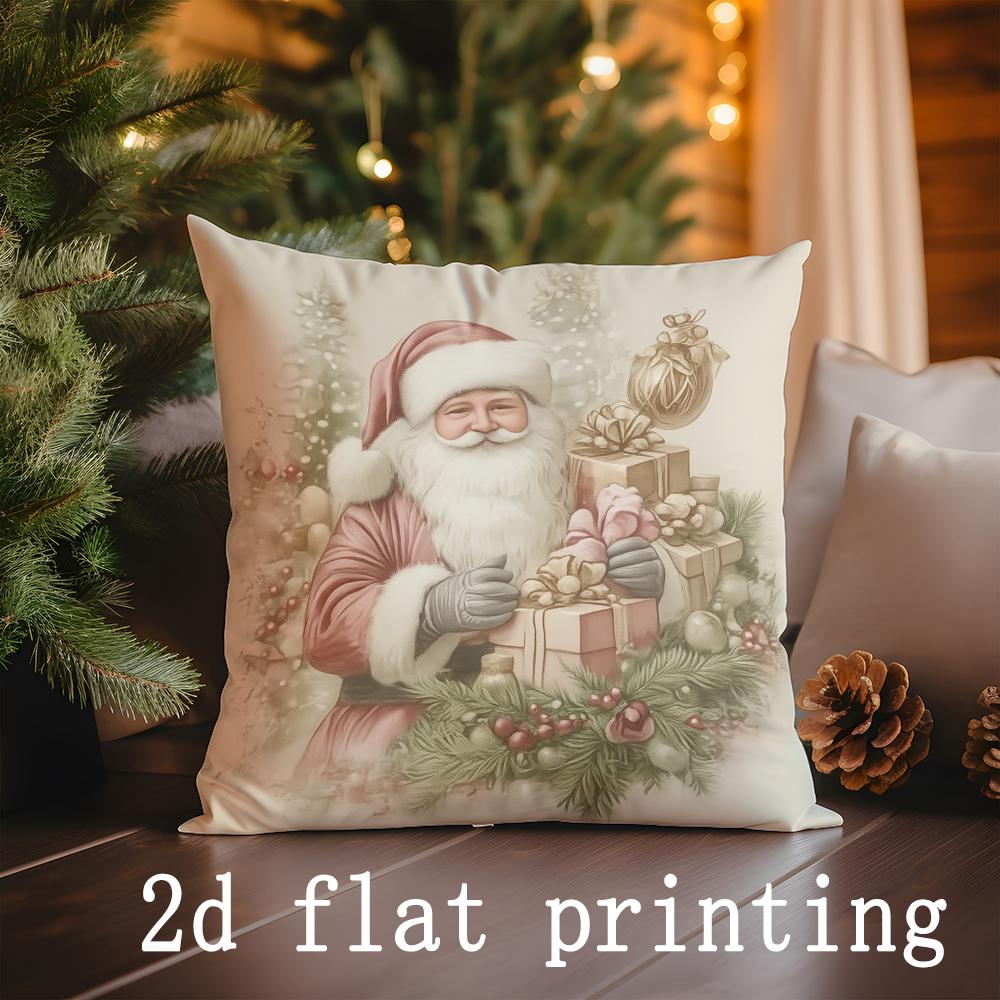 

Домашний Декор Рождественские Тематические Цветочные и Праздничные Наволочки с Рисунком Наволочка для Подушки Подходит для Дивана Спальни Автомобиля Наволочка для Подушки 16x16Inch