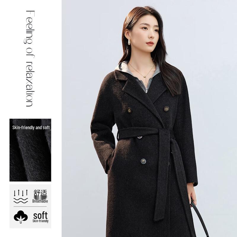 HSTYLE Premium Double-Faced Wool Belted Coat