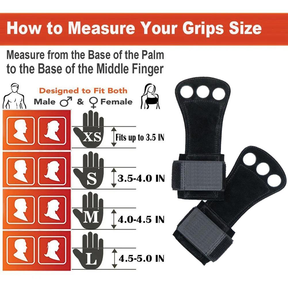 1pair Weightlifting Gloves Pull-up Auxiliary Belts Palms Protector Wrists Support Anti-slip Comfortable Gym Trainining Equipment