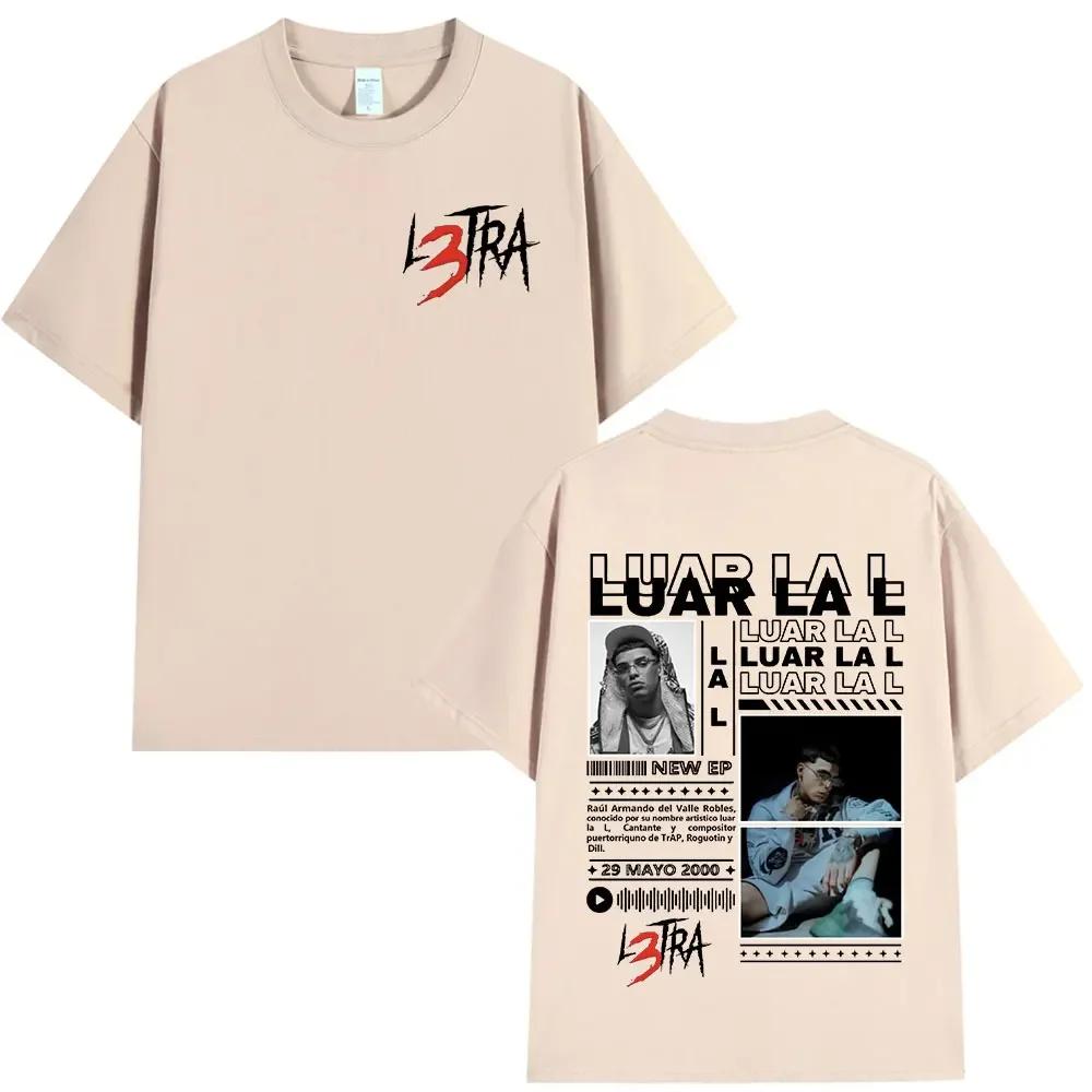 Rapper Luar La L L3TRA T shirt Hip Hop Fashion Short Sleeve T-shirts 100% Cotton Casual Oversized Tee Shirt Streetwear Unisex