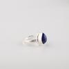 Natural Lapis Lazuli Gemstone 925 Sterling Silver Designer Wedding Ring For Bride RR-76-23