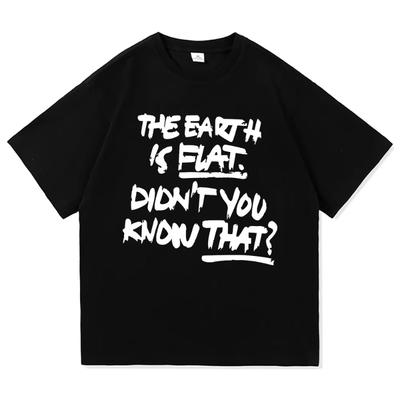 La Terra è Piatta Non Lo Sapevi Maglietta Min Yoong Gatto Abbigliamento Uomo/Donna Harajuku Vestiti di Alta Qualità Magliette in Cotone A...