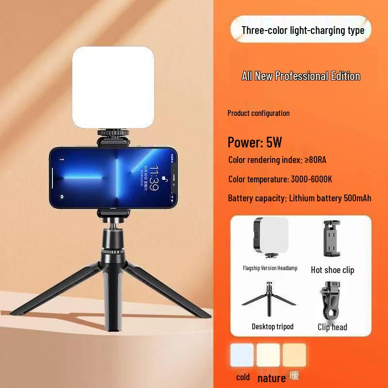 Portable RGB LED Fill Light for Mobile Photography & Live Streaming
