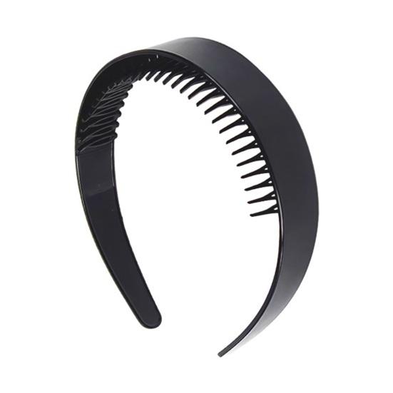 Hair Hoop Extra Wide Thick Headband with Non-slip Teeth Vintage Style Strong Grip Hairband Office Hair Accessory