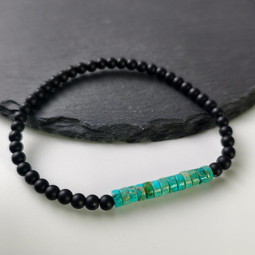 Minimalist 4mm Bead Bracelet Unisex Emperor Onyx Small Stone Braclet Meditation Yoga Strand Braslet Couple Brazalete Pulsera