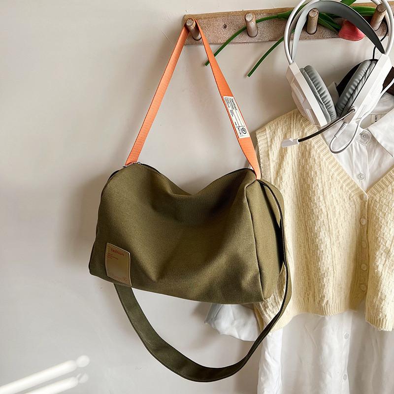 Fashionable Versatile Large Canvas Handbag For Women With Soft Comfortable Double Straps