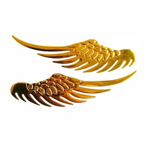 2pcs/1pair of PVC or Metal High Gloss Stickers Angel Wing Decorative Stickers Glitter Accents Anime Theme Glossy Surface