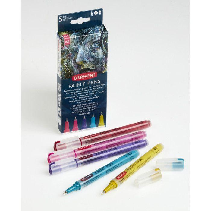 Derwent - Marqueurs peinture opaque Derwent Paint Pen 5 palette n°3