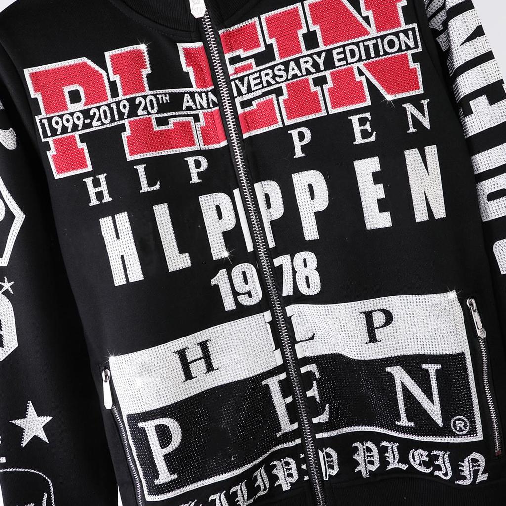 Philipp Plein Men's Stand-up Collar Thickened Baseball Jacket - Autumn/Winter Collection