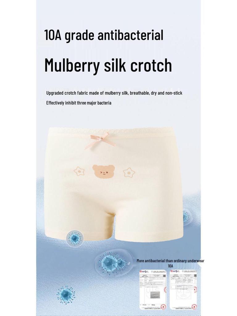 Girls' Growth Underwear: Soft 4-Corner, No-Pinch, Flat-Legged, Antibacterial 10A Baby Pants