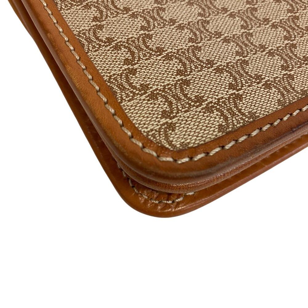 CELINE Clutch pouch Macadam PVC business bag Brown PVC Used