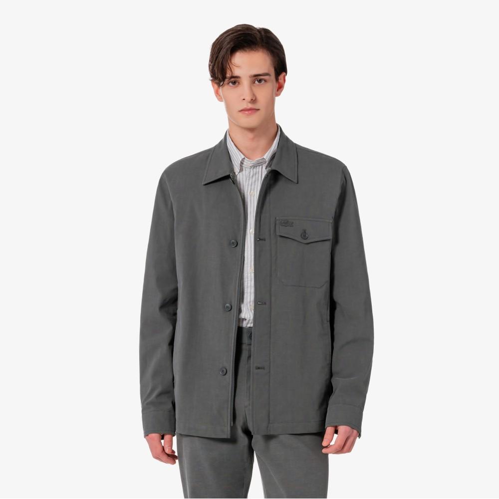 Lacoste Men's Melange Yarn Snap Jacket BH315E-56G5HI