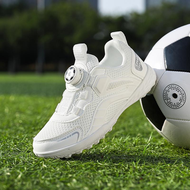 Neue Frühjahrs-Mesh-Studenten-Fußballschuhe Erfrischend und Leicht Wickelbare Sportschuhe Stabile Stollen für das Training