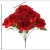 9 Head Real Happy Flower 10 Colors Photography Photo Gift Natural Silk Rose Flowers Mini Crystal Grass Bouquet Home Decorative