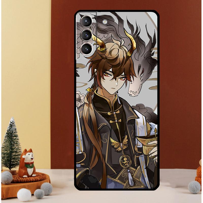 Genshin Impact Zhongli Case For Samsung Galaxy S24 S26 Ultra S21 S22 S20 S23 S25 Ultra S10 Plus S25 FE Cover Funda