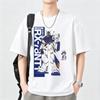 Japanese Anime Mobile Suit RX Gundam Summer Short Sleeve Cotton Print Tshirts Unisex Women Harajuku Yk Streetwear Tee Tops
