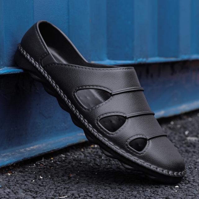 

Мужские сандалии Мужская повседневная обувь Тапочки Римские ретро-сандалии с толстым дном и открытым носком Пляжные сандалии без застежек Летние сандалии 45