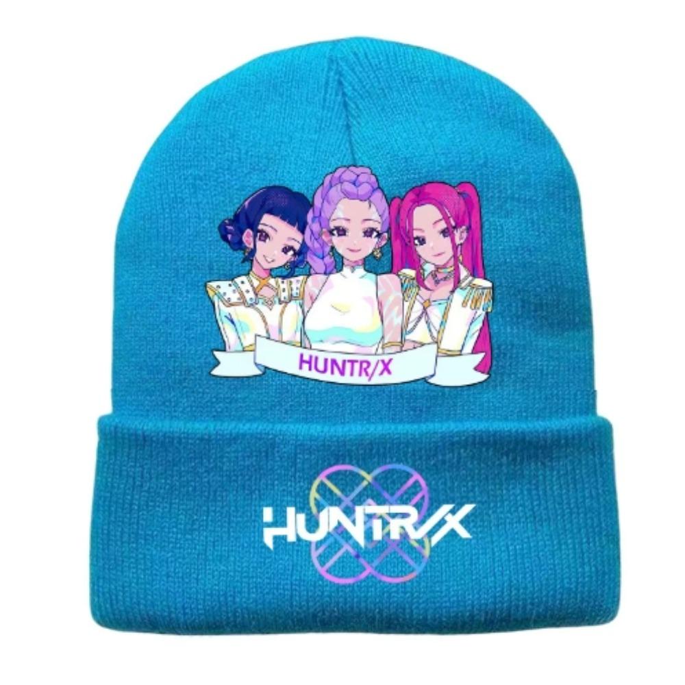 Set 2 Pezzi Cappello a Maglia e Guanti Invernali - Design Anime Kpop Demon Hunters, Carini Accessori Caldi per Ragazzi e Ragazze