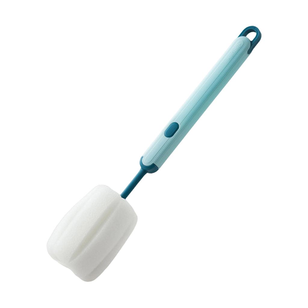 Rotating Sponge Bottle Brush for Cleaning Baby Bottles and Narrow Containers with 360 Degree No Dead Angle Cleaning Function and Soft Durable Bristles