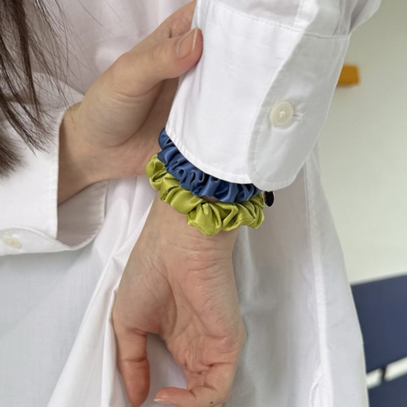 Geegee [1+1] Real Silk Scrunchie - 4color