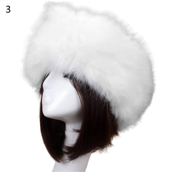 Women Autumn Winter Faux Fur Thickened Hat Outdoor Cold-proof Warm Plush Beanie