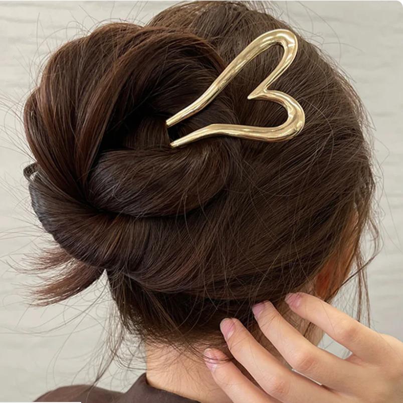 Neue Retro-Temperament-Perlen-U-förmige Haarspangen-Clips Kopfplatte Haarforke Haarstäbchen Kopfschmuck für Damen Mädchen Schmuckgeschenke