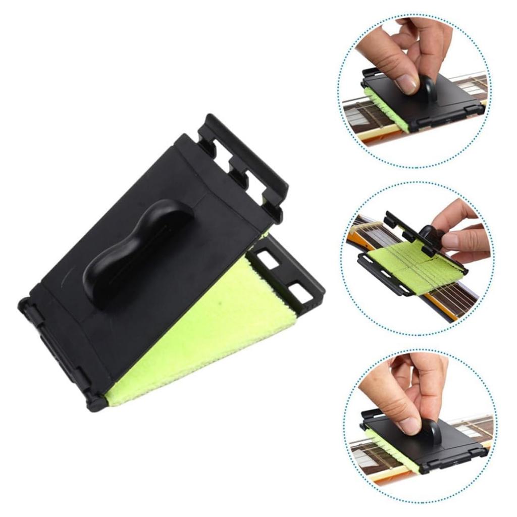 Bundreiniger, Gitarrensaitenreiniger zur Pflege von Bundbrett und Griffbrett, wiederverwendbares Reinigungswerkzeug für Gitarre, Bass, Ukulele