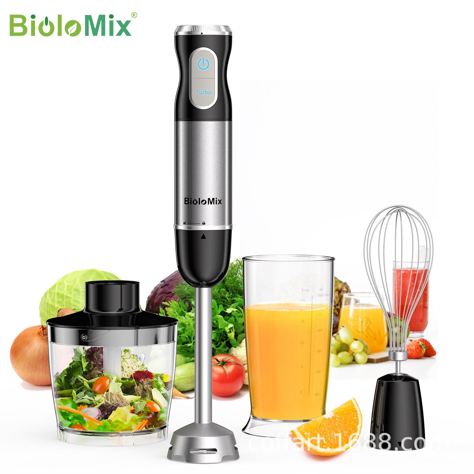 

Handheld Blender & Juicer: Baby Food Grinder, Food Processor, Cream Whipper, Egg Beater 220-240V UK Plug белый
