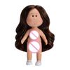 Girls Toy Curly Hair 14cm Bean Eye Vinyl Doll Dress Up Dark Skin Mia Potato Dolls Movable 14cm Action Figure Body Children Gift
