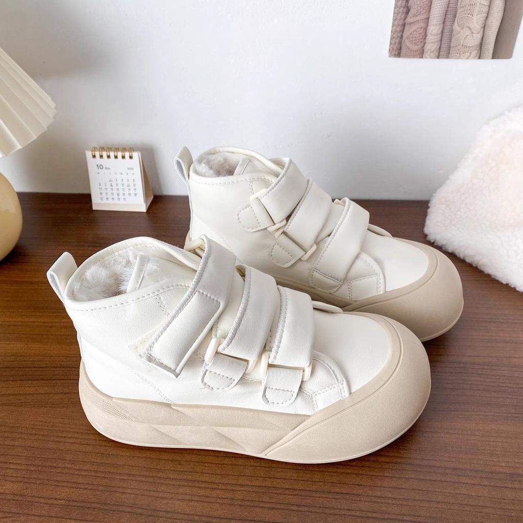 Winter Plush Warm Women's Snow Boots High-top Round Toe Chunky Ladies Shoes 2025 New In On Offer Waterproof Non Slip Footwear