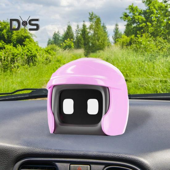 Helm-Auto-Roboter, süßer Fahrkumpel, Roboterfigur, Spielzeugauto, Armaturenbrett, Mini-Ornament, Geschenk für Roboterliebhaber