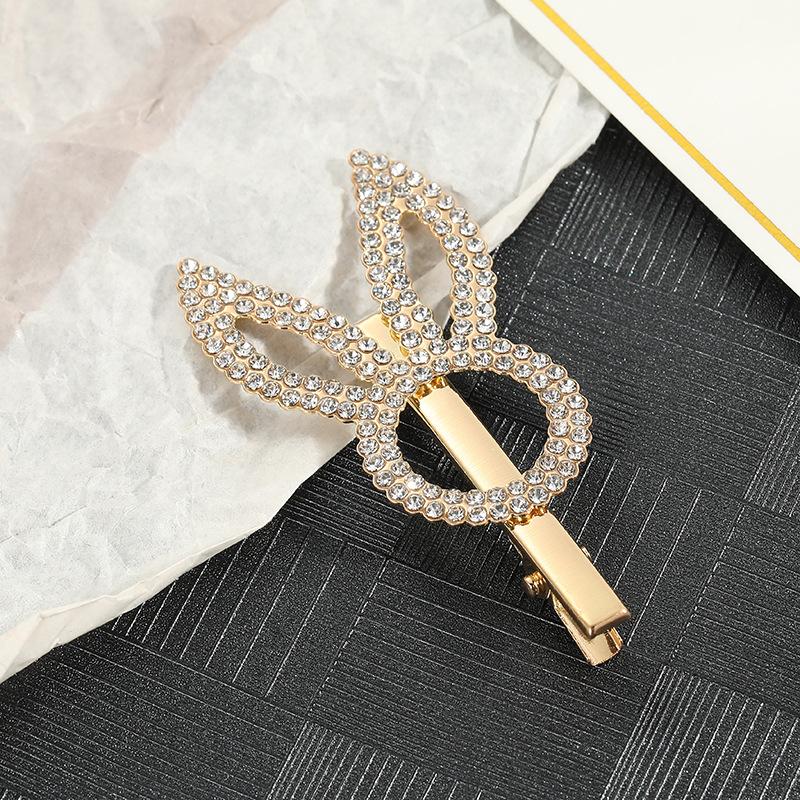 New French Style Metal Diamond-Encrusted Pearl Headdress Hair Clip Butterfly Rabbit Sweet Girl Style Hair Accessories