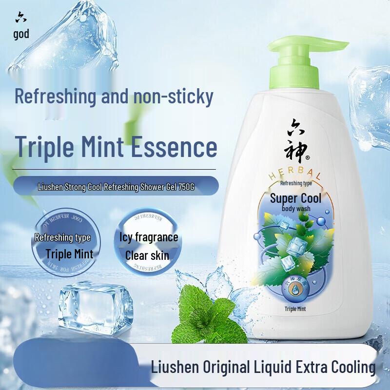 Охлаждающий гель для душа Liüshen Triple Mint 750 г