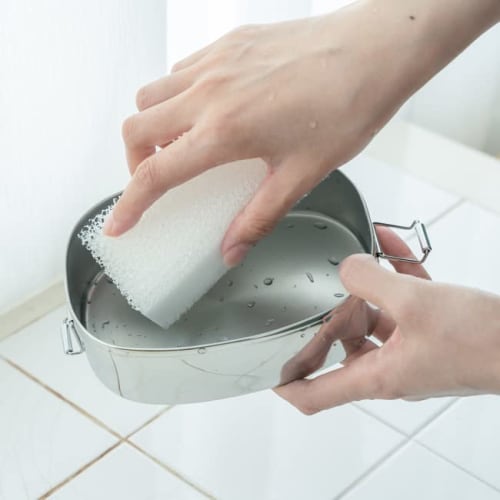 Aoyoshi ZEBRA Bento Box, 15cm, Stainless Steel, Approx. 620ml, Dishwasher Safe, Oval, 061899