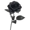 Fake Flower Black Silk Artificial Rose Flower Halloween Gothic Dark Flowers For Wedding Home Party Decor Simulation Flowers
