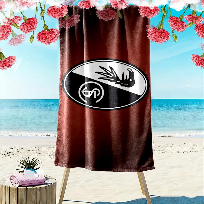 SC Freiburg Print Beach Towel, Large Soft Quick Dry Towel for Beach Camping Swimming