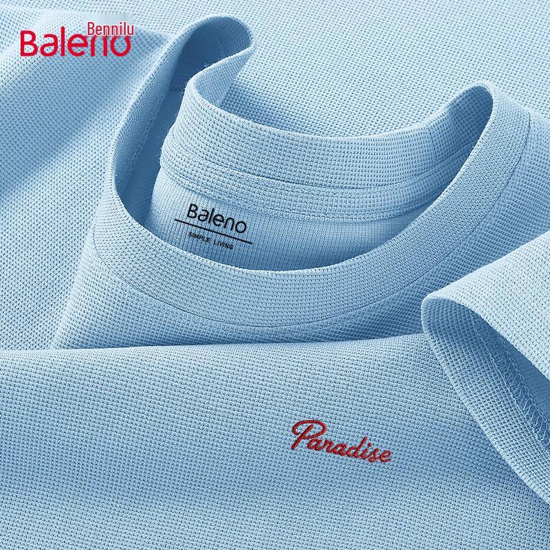 Baleno Men s Waffle Knit Breathable Short Sleeve T-Shirt L