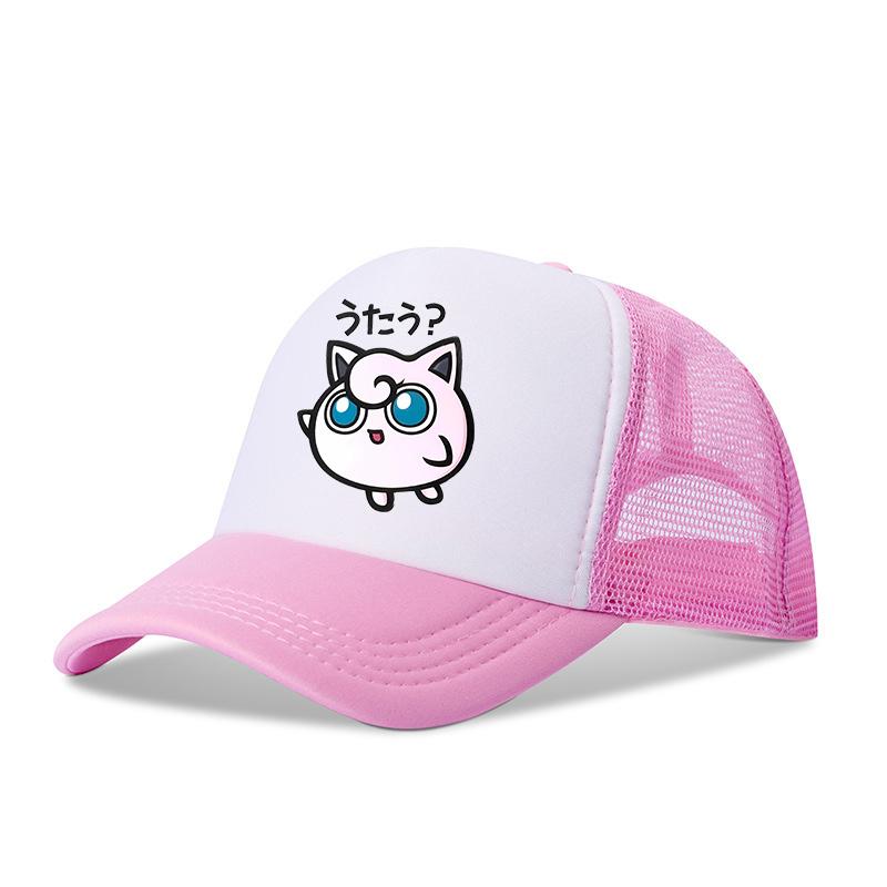 Pokemons Baseball Cap Anime Cartoon Printed Sunshade Peaked Caps Kids Adult Summer Breathable Sunhat Cute Boys Girls Mesh Hats