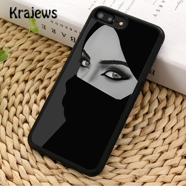 Muslim Islamic Girl Eyes Patterned For iPhone 17 Air 16 Phone Case Cover 15 14 Plus 12 13 Pro Max Coque Fundas