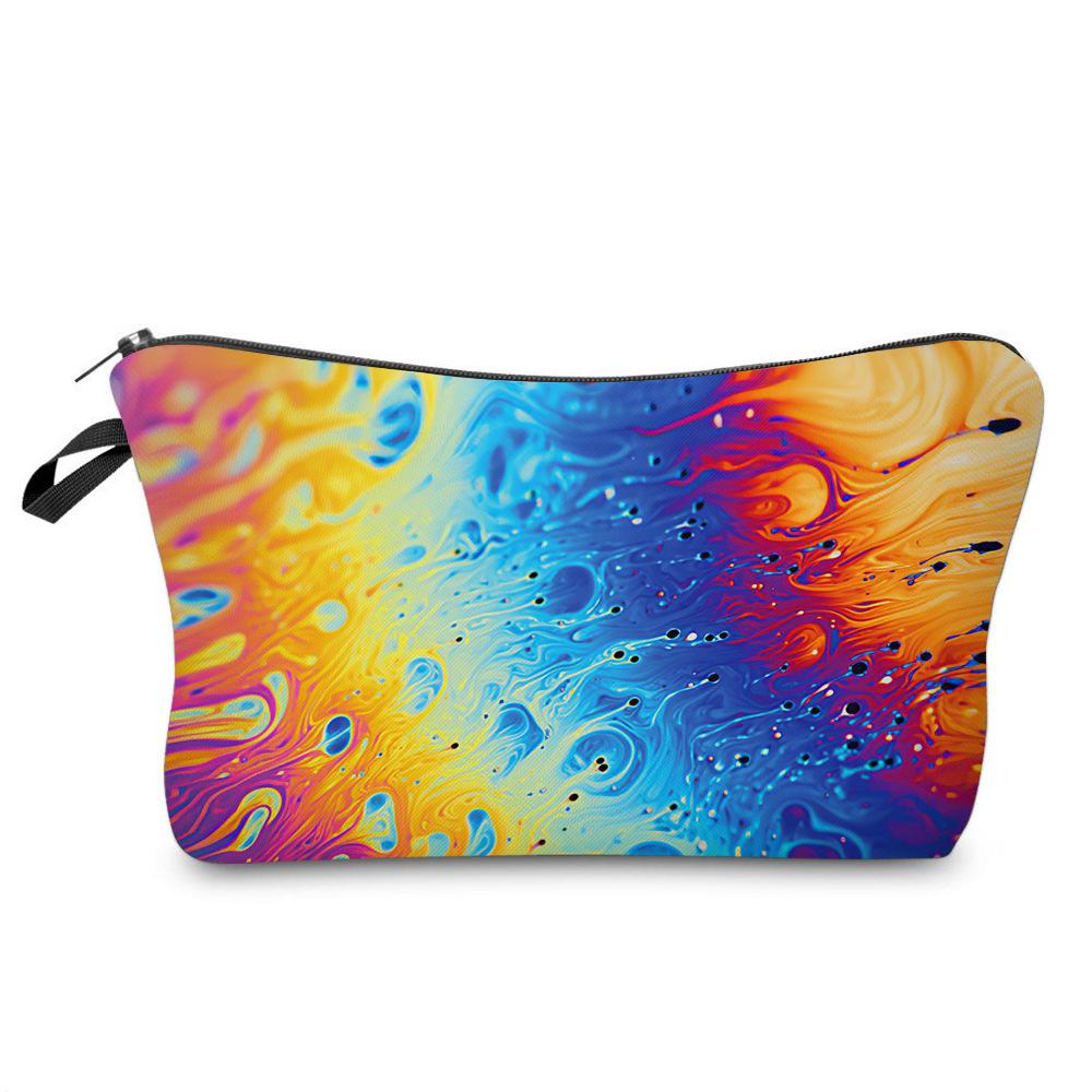 Tie Dumplings Dyed Makeup Bag Multifunctional Pillow Bag Rainbow Pouch Makeup