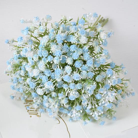 7 Bundles Baby's Breath Artificial Flower Faux Silk Gypsophila Flower Bouquet for Wedding