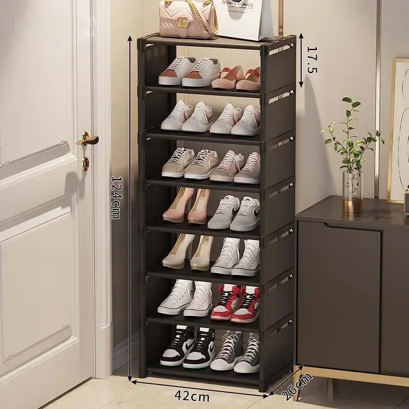 Shoe Organizer Shelf Multi-layer Stackable Dormitory Home Storage Stand DIY Wall Corner Space Saving Adjustable Shoe Organizer