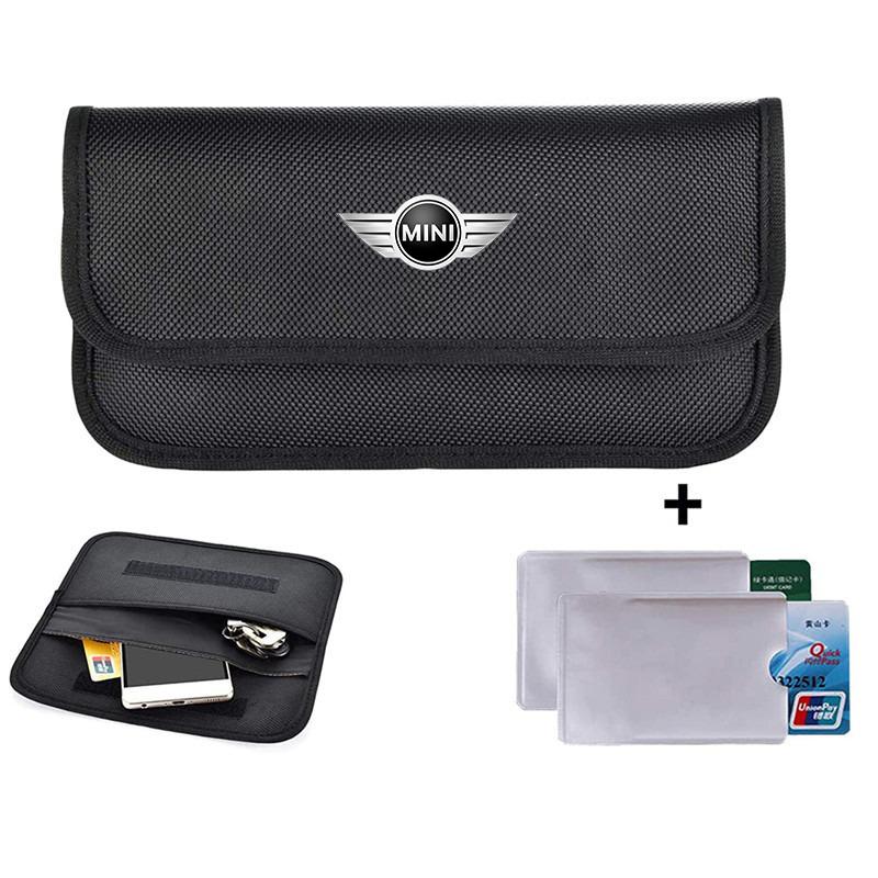 Car Key Signal Blocker Case Faraday Cage Fob Pouch RFID Blocking Bag For MINI Cooper One JCW Works R55 R56 F56 R58 R59 R60 R50 Qclyn77