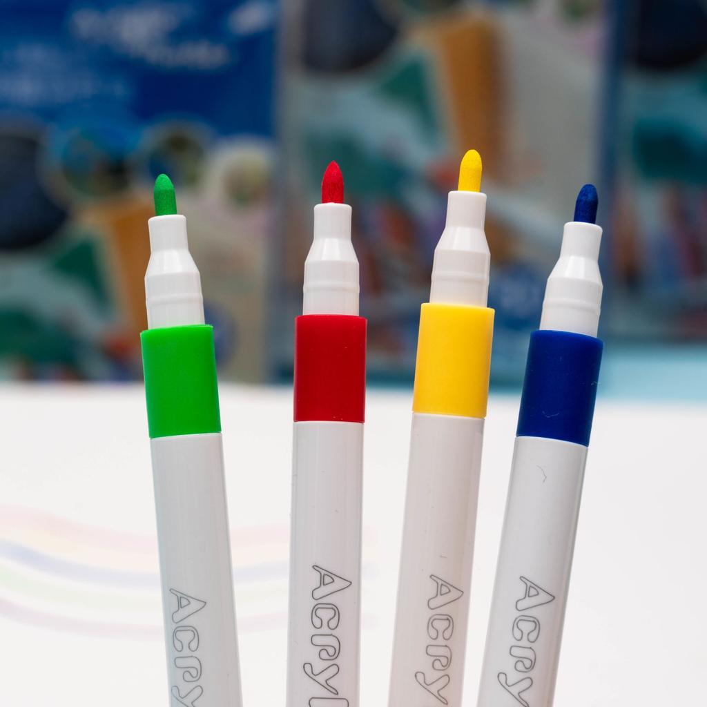 Acrylmarker Farblos Kinder Grundschüler Farbige Stifte Kindergarten Stapelbare Farbe Wasserbasierte Auswaschbare Malstifte
