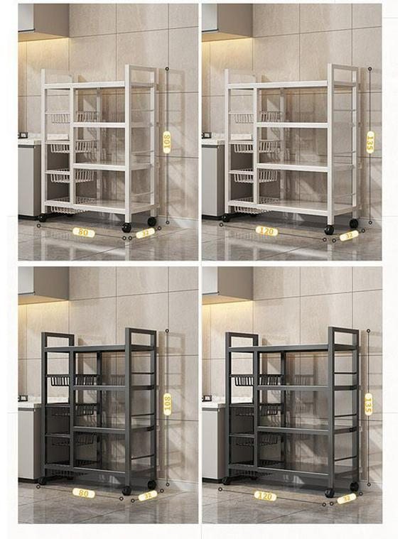 Multi-Layer Kitchen Microwave and Vegetable Storage Rack