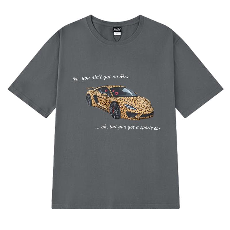 Summer Fashion Tate McRae Sports Car Lyrics Graphic T Shirts Unisex Oversized Short Sleeve T-shirt Men Women 100% Cotton Tops
