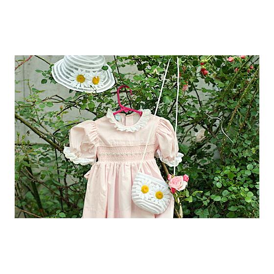 Dress Baby Dress Hat & Bag Set Smocking Dress Embroidery Smocking Dress Leonor Pink 90 & Hat & Bag Set 50 White Choose!! Free Gift Wrapping