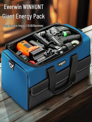 Men's Multi-Function Electrician Tool Bag - Durable, Thick Oxford Canvas