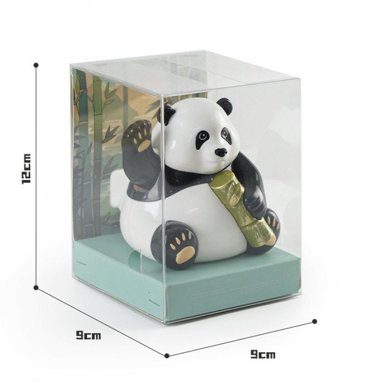 New Car Decoration Solar Energy Decoration Shaking Head Doll Cute Panda Shape Decoration Gift Creative Interior Automotive